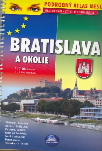 BRATISLAVA A OKOLIE 1 : 7 500 MESTO, 1 : 3 750 CENTRUM