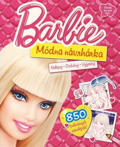 BARBIE MODNA NAVRHARKA NALEPUJ, OZDOBUJ, VYFARBUJ