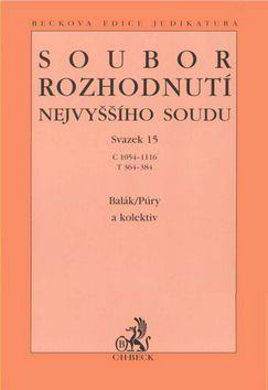 SOUBOR ROZHODNUTI NEJVYSSIHO SOUDU SVAZEK 15