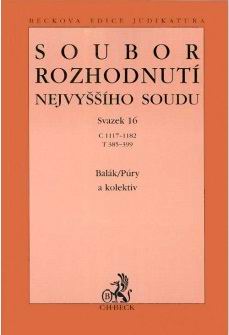 SOUBOR ROZHODNUTI NEJVYSSIHO SOUDU SVAZEK 16