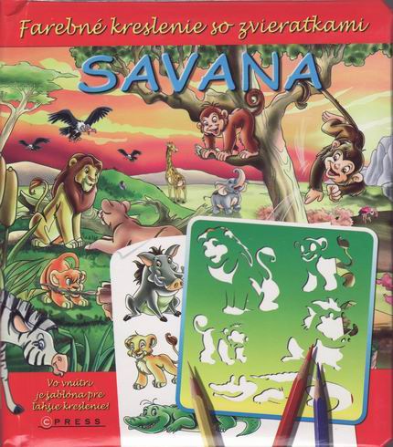 SAVANA - FAREBNE KRESLENIE SO ZVIERATKAMI + SABLONY