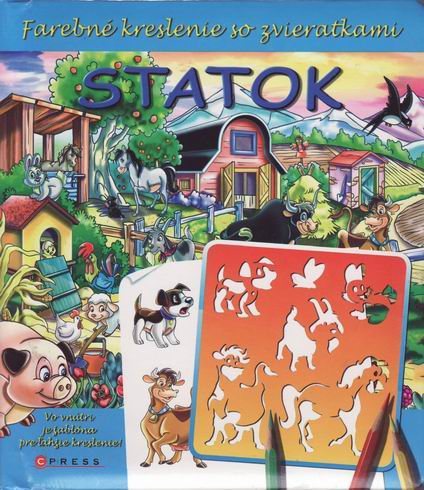 STATOK - FAREBNE KRESLENIE SO ZVIERATKAMI + SABLONA