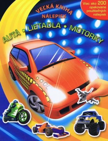 VELKA KNIHA NALEPIEK AUTA, LIETADLA, MOTORKY